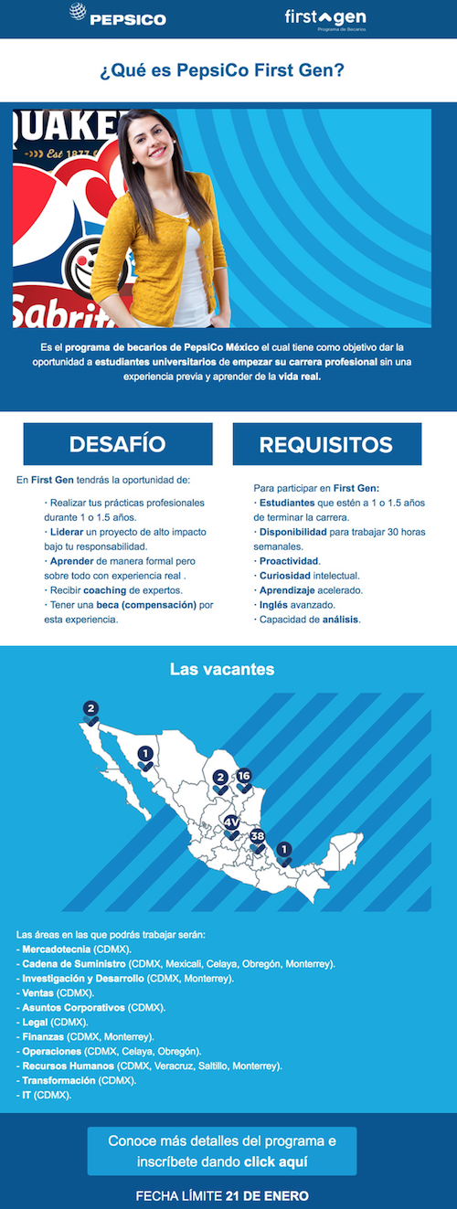 Becario en PEPSICO